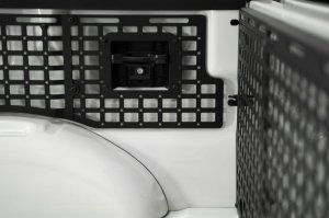 Ford F-150 Raptor Bed Side Molle Panel - Driver Center - Addictive Desert Designs - 66in Bed - Hammer Black - `21-`25 Ford F-150 Raptor Bed Side Molle Panel - Driver Center - Addictive Desert Designs - 66in Bed - Hammer Black - `21-`25